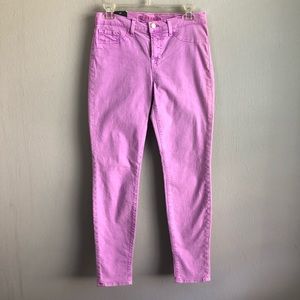 NWT J Brand garment dyed lavender skinny pants 28.